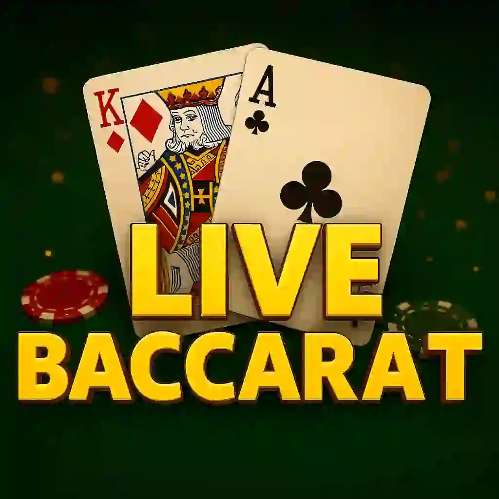Live Baccarat online game logo by Evolution on rollxos.it