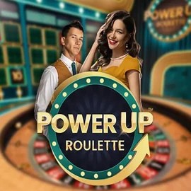 PowerUP Roulette logo by Pragmatic Play Rollxo Casino