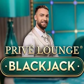 Privé Lounge Blackjack slot logo by Pragmatic Play at Rollxo Casino